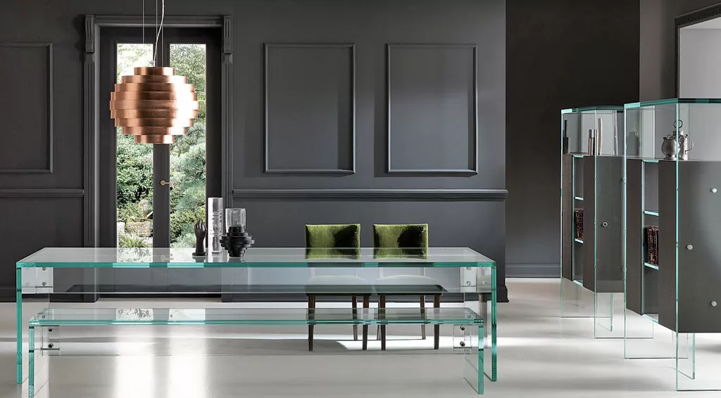 Santambrogiomilano modern glass furniture and architecture available at Scott Cooner
