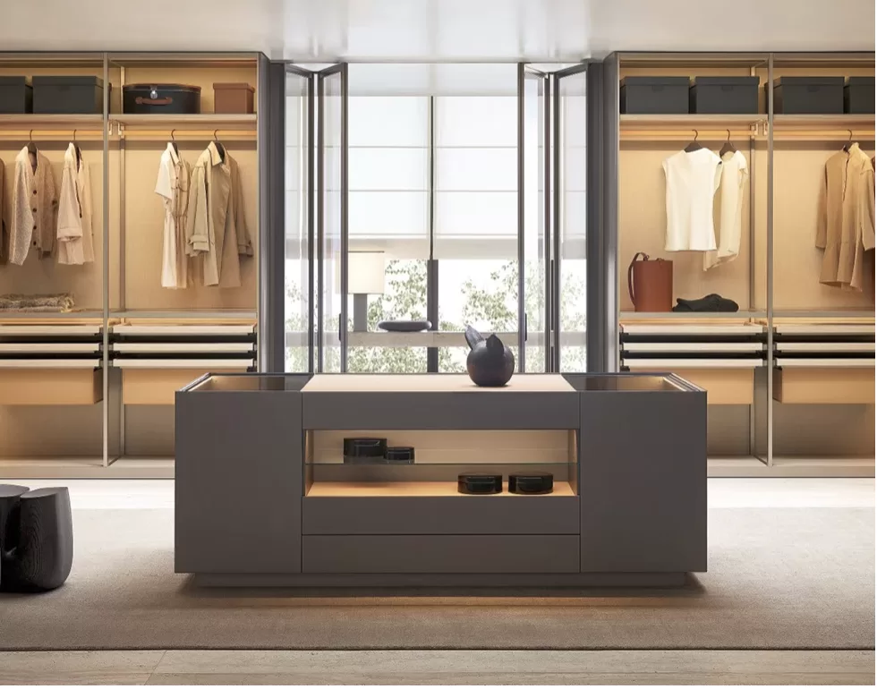Poliform Senzafine custom closet system by Poliform - available at Scott Cooner