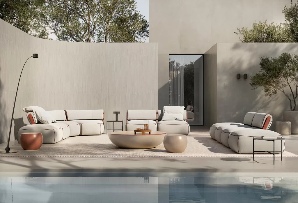 Meridiani modern luxury outdoor furniture available at Scott Cooner